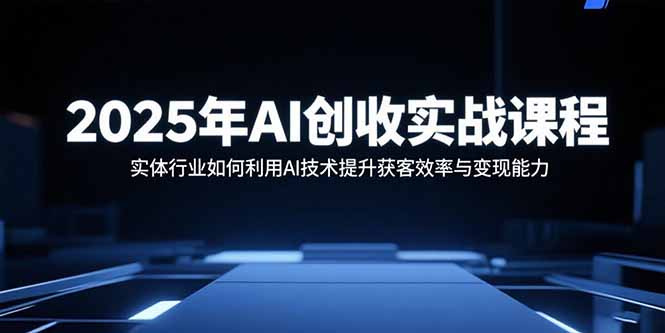 2025年AI创收实战课程：实体行业如何利用AI技术提升获客效率与变现能力-优优云网创优优云网创资源站