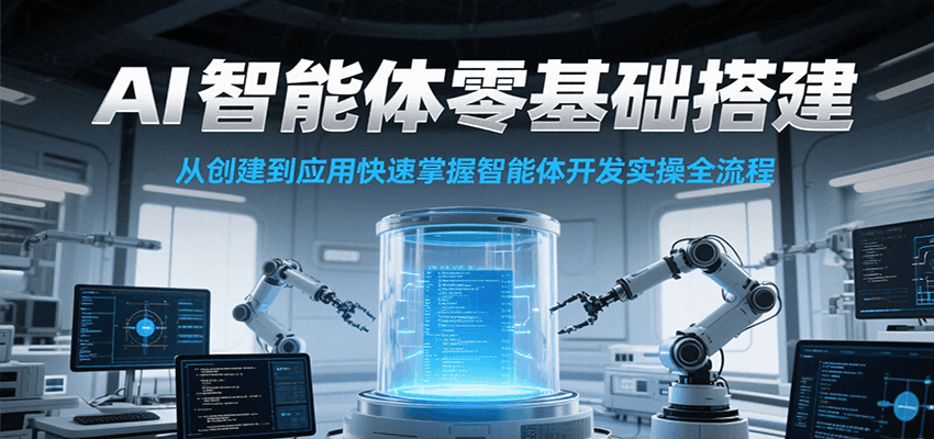 AI智能体零基础搭建实操课，从创建到应用快速掌握智能体开发全流程！-优优云网创优优云网创资源站