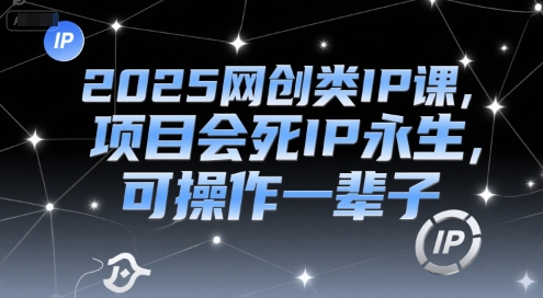 2025网创类IP课，项目会死IP永生，可操作一辈子-优优云网创优优云网创资源站