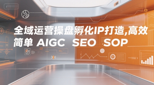 全域运营操盘孵化IP打造，高效 简单 AIGC SEO SOP-优优云网创优优云网创资源站