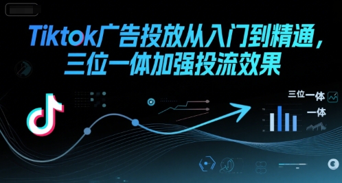 Tiktok广告投放从入门到精通，三位一体加强投流效果-优优云网创优优云网创资源站