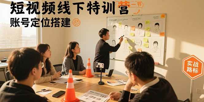 （15707期）短视频线下特训营：账号定位搭建/口播号拍摄剪辑/直播间流量入口/变现实战-优优云网创优优云网创资源站