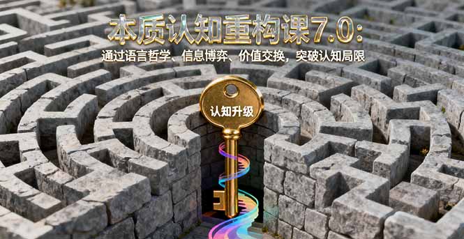 本质认知重构课7.0：通过语言哲学、信息博弈、价值交换，突破认知局限-优优云网创优优云网创资源站