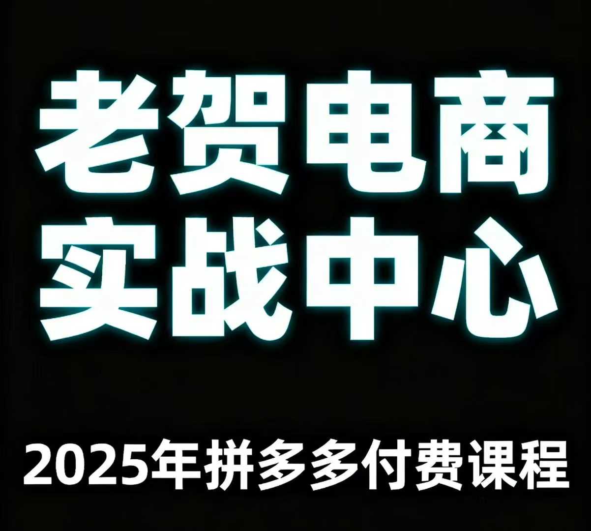 老贺电商2025年拼多多付费课程，用通俗易懂的方法告诉你多多怎么玩-优优云网创优优云网创资源站