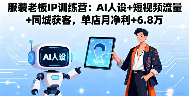 服装老板IP训练营：AI人设+短视频流量+同城获客，单店月净利+6.8万-优优云网创优优云网创资源站