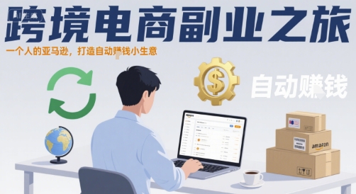 跨境电商副业之旅，一个人的亚马逊，打造自动賺钱小生意-优优云网创优优云网创资源站
