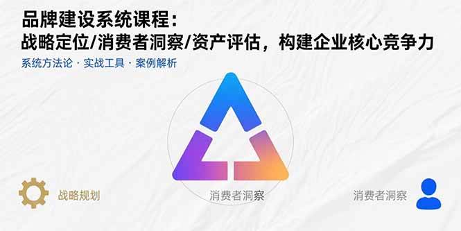 （15772期）品牌建设系统课程：战略定位/消费者洞察/资产评估，构建企业核心竞争力-优优云网创优优云网创资源站