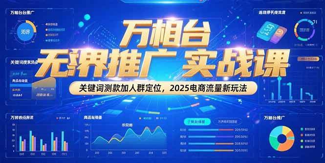 （15192期）万相台无界推广实战课，关键词测款加人群定位，2025电商流量新玩法-优优云网创优优云网创资源站
