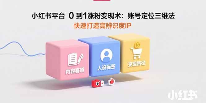 （15656期）小红书平台0到1涨粉变现术：账号定位三维法，快速打造高辨识度IP-优优云网创优优云网创资源站
