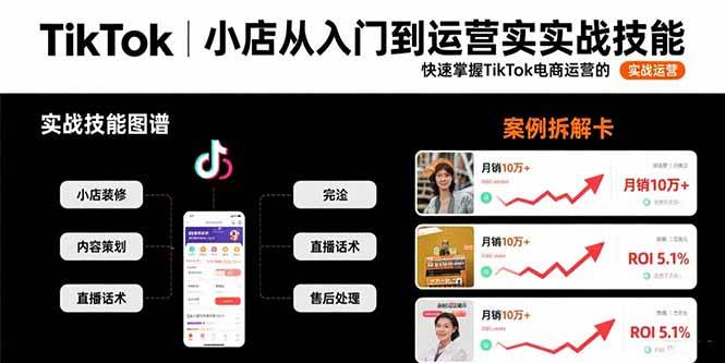 （15629期）TikTok小店从入门到运营实战技能：快速掌握TikTok电商运营的完整方法论-优优云网创优优云网创资源站