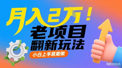 月入2W！老项目翻新玩法，小白上手就能做，非常容易上手-优优云网创优优云网创资源站