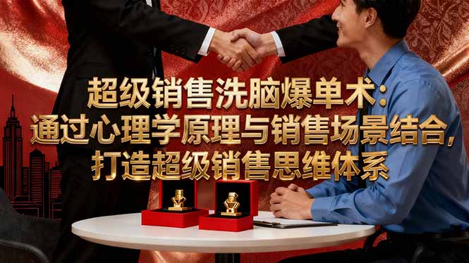 超级销售洗脑爆单术:通过心理学原理与销售场景结合,打造超级销售思维体系-优优云网创