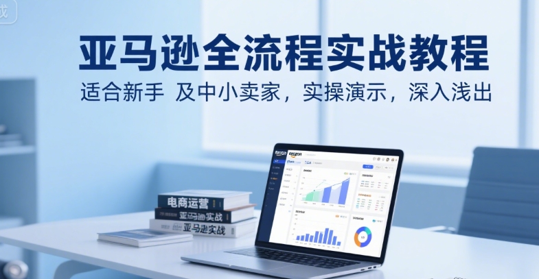 亚马逊全流程实战教程，适合新手及中小卖家，实操演示，深入浅出-优优云网创优优云网创资源站