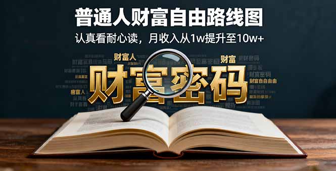 某付费文：普通人财富自由路线图，认真看耐心读，月收入从1w提升至10w+-优优云网创优优云网创资源站