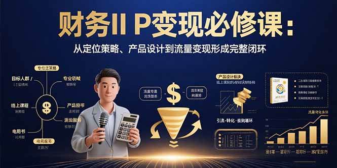 （15728期）财务IP变现必修课：从定位策略、产品设计到流量变现形成完整闭环-优优云网创优优云网创资源站