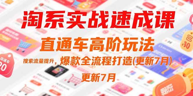 （15374期）淘系实战速成课，直通车高阶玩法，搜索流量提升，爆款全流程打造(更新7月)-优优云网创优优云网创资源站