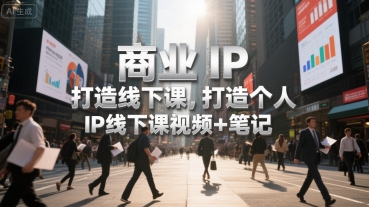 商业IP打造线下课，打造个人 IP线下课视频+笔记-优优云网创优优云网创资源站