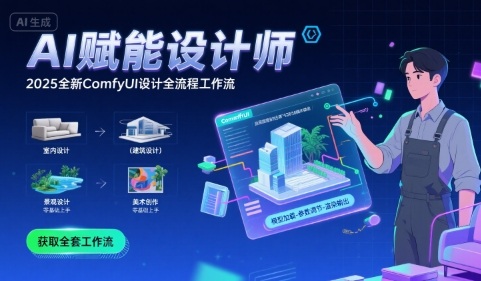 AI赋能设计师， 2025全新comfyui设计全流程工作流 ，室内-建筑-景观-美术，零基础直接上手-优优云网创优优云网创资源站