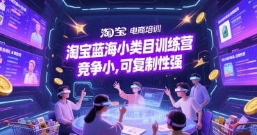 淘宝蓝海小类目训练营， 竞争小，可复制性强-优优云网创优优云网创资源站