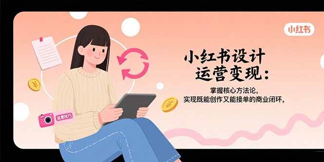 （15636期）小红书设计运营变现：掌握核心方法论，实现既能创作又能接单的商业闭环-优优云网创优优云网创资源站