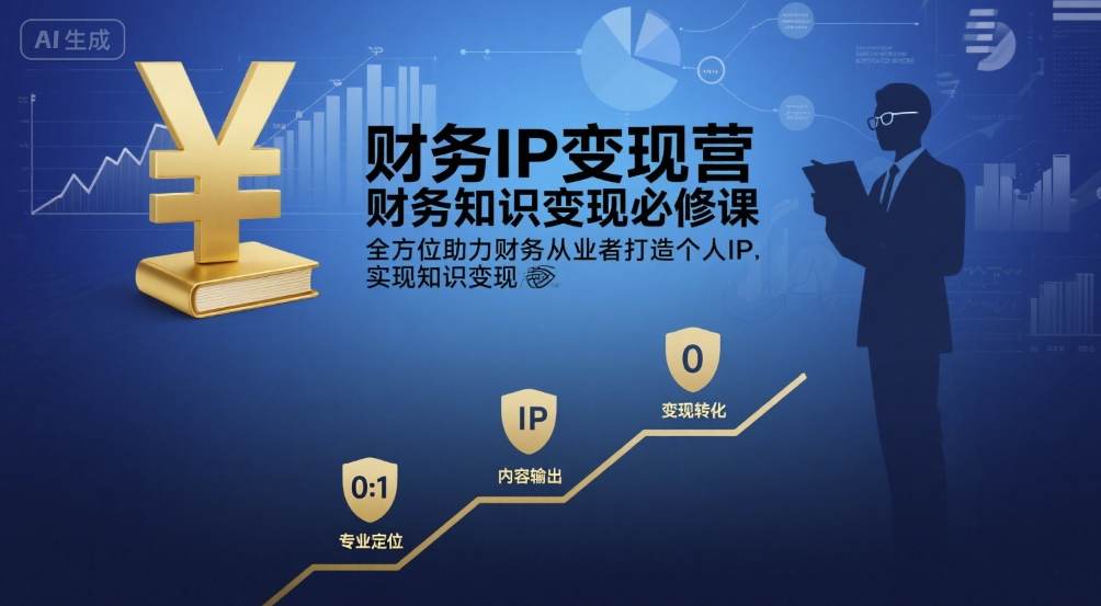 财务IP变现营，财务知识变现必修课，全方位助力财务从业者打造个人IP，实现知识变现-优优云网创优优云网创资源站