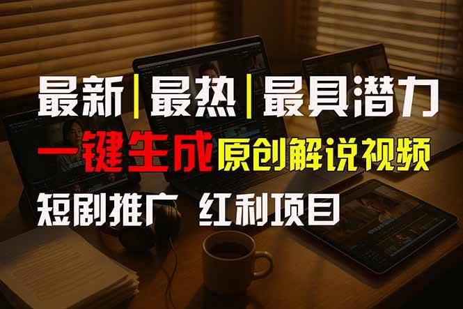 （15658期）短剧推广新思路，AI一键生成原创解说视频，10分钟产出100条，30天赚了5.5w-优优云网创优优云网创资源站