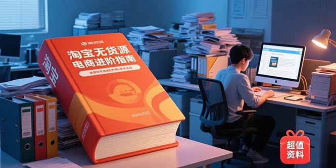 （15317期）淘宝无货源电商进阶指南，包含新人课、进阶课，配套资料，蓝海选品等-优优云网创优优云网创资源站