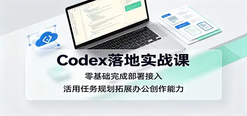 Codex落地实战课:零基础完成部署接入,活用任务规划拓展办公创作能力- 0成本轻资产创业 | 虚拟项目 | 一人公司落地平台|清创生财清风筹谋网赚库