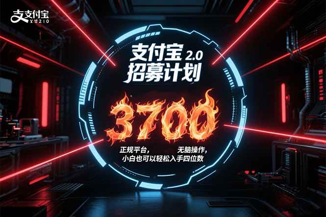 （15510期）支付宝2.0招募计划 单号3700， 正规平台保姆级玩法无脑操作， 小白也…-优优云网创优优云网创资源站