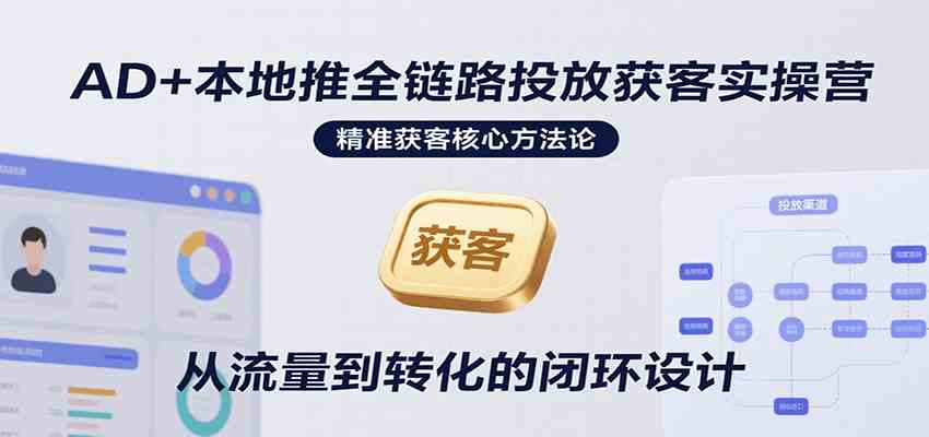 AD+本地推全链路投放获客实操营，快速掌握精准获客技巧，当天投放当天转化高效营销-优优云网创优优云网创资源站