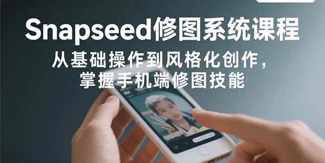 （15732期）Snapseed修图系统课程：从基础操作到风格化创作，掌握手机端修图技能-优优云网创优优云网创资源站