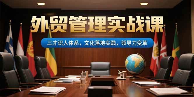 （15380期）外贸管理实战课，三才识人体系，文化落地实践，领导力变革-优优云网创优优云网创资源站