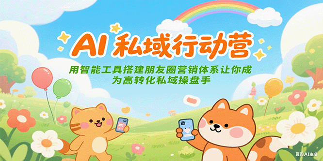 AI私域行动营：用智能工具搭建朋友圈营销体系让你成为高转化私域操盘手-优优云网创优优云网创资源站
