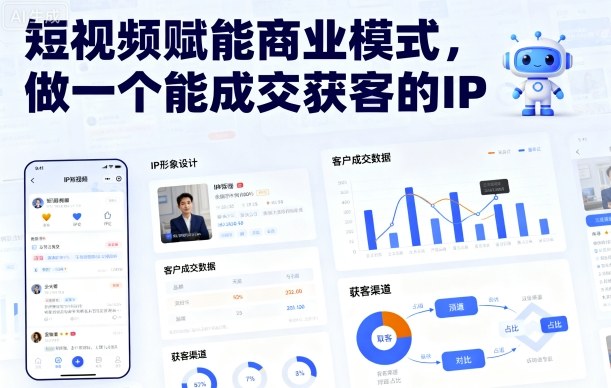 短视频赋能商业模式，做一个能成交获客的IP-优优云网创优优云网创资源站
