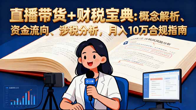 直播带货+财税宝典:概念解析、资金流向、涉税分析,月入10万合规指南-优优云网创