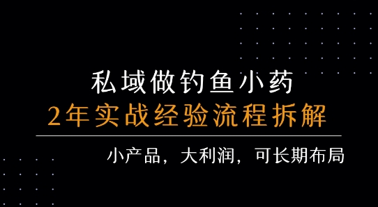 私域做钓鱼小药 每单利润3张+ 详细流程拆解-优优云网创优优云网创资源站