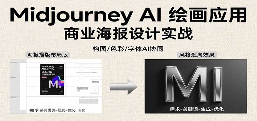 Midjourney AI绘画应用，关键词指令解析、漫画头像制作、海报设计、3D人物生成等-优优云网创优优云网创资源站