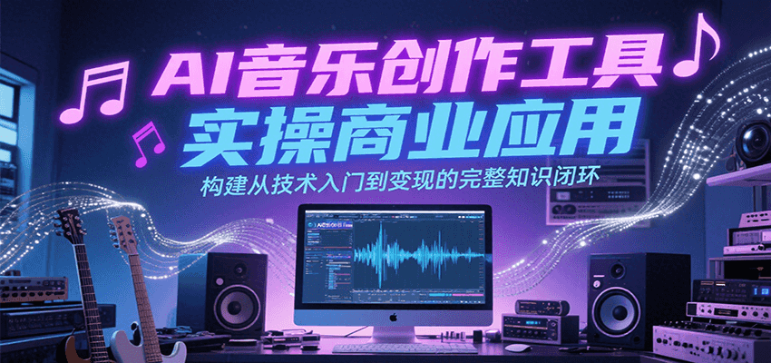 AI音乐创作工具实操商业应用，构建从技术入门到变现的完整知识闭环-优优云网创优优云网创资源站
