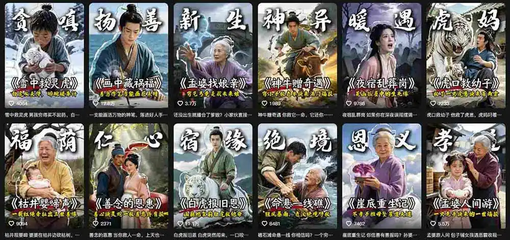 抖音AI民间故事账号实战！67W粉丝博主拆解起号、文案、画面与剪辑，分享伙伴计划及广告变现路径，月入10000+- 0成本轻资产创业 | 虚拟项目 | 一人公司落地平台|清创生财清风筹谋网赚库