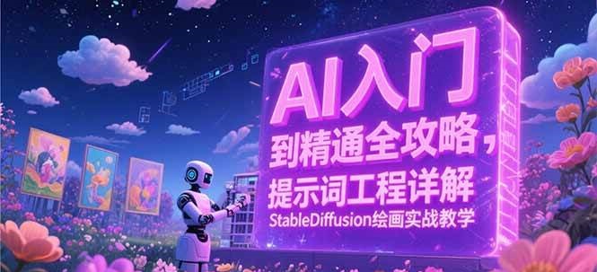 AI入门到精通全攻略，提示词工程详解，StableDiffusion绘画实战教学-优优云网创优优云网创资源站