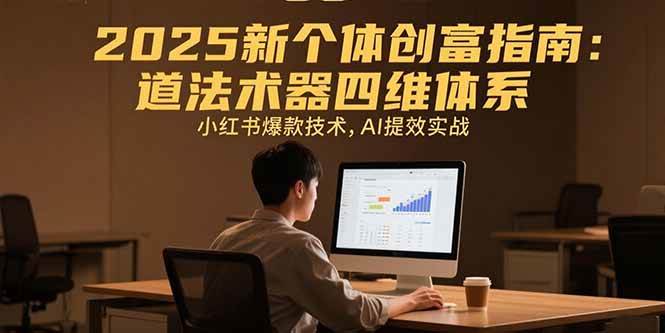 （15477期）2025新个体创富指南：道法术器四维体系，小红书爆款技术，AI提效实战-优优云网创优优云网创资源站