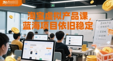 淘宝虚拟产品课，蓝海项目依旧稳定-优优云网创优优云网创资源站